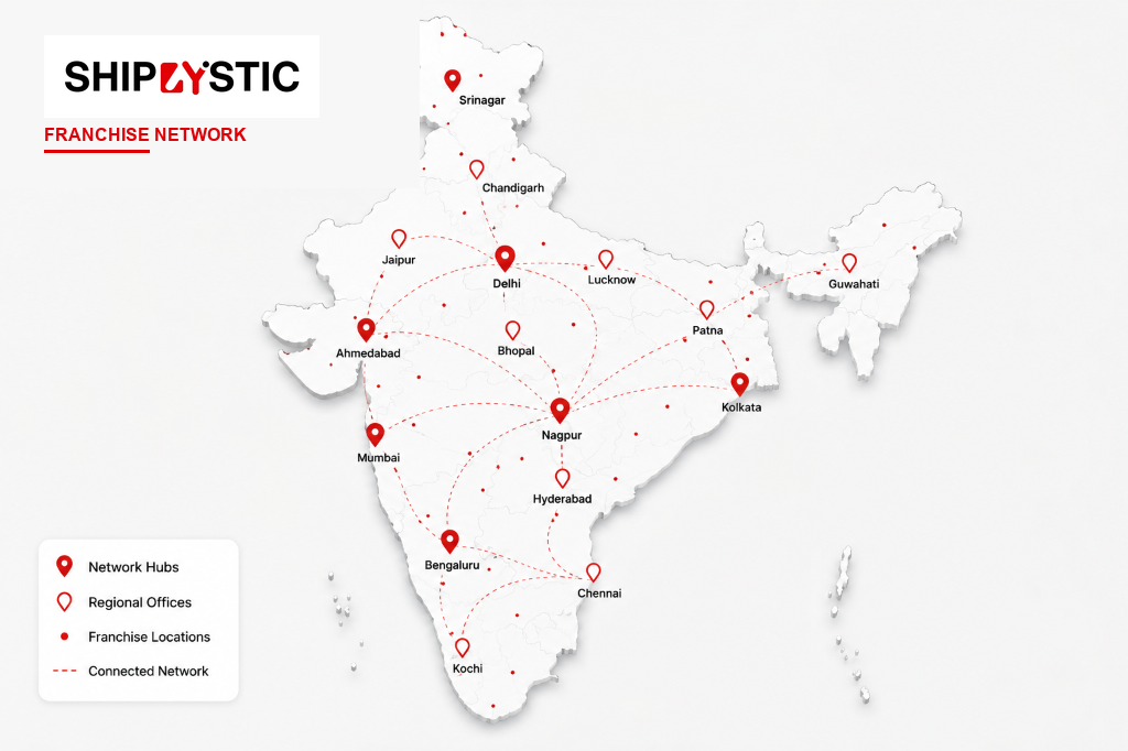 Shiplystic Franchise Network Map